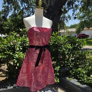 NWT Jessica McClintock Strapless Rose Pink Dress | Size 14 | Y2K Coquette Formal